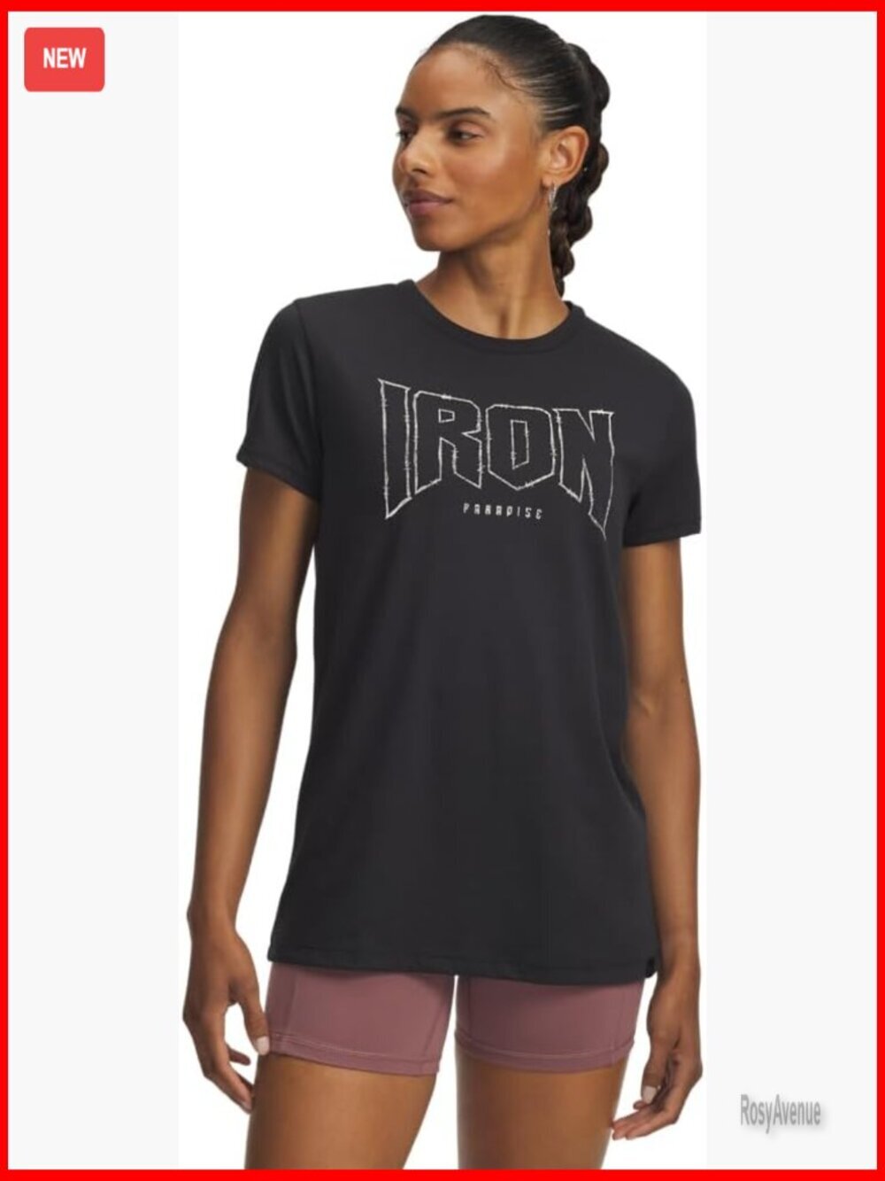 Super-soft cotton-blend tee with ribbed collar, crew neck